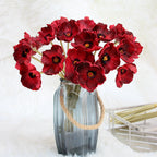 Amapolas artificiales con resistencia a los rayos UV con tacto real de 13" 10 piezas para jardín, balcón y terraza - Burdeos
