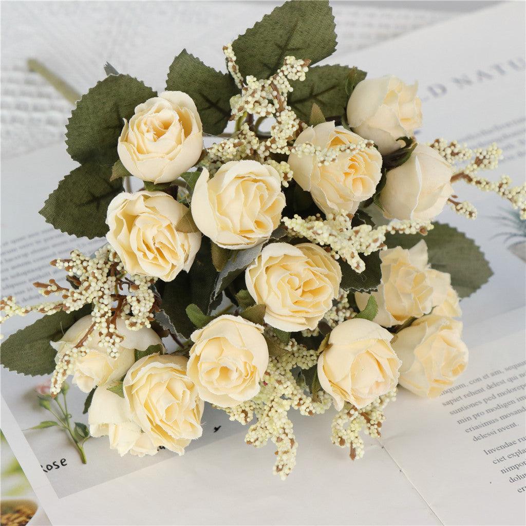 Rosas artificiales de 11" 15 cabezas para bodas y eventos