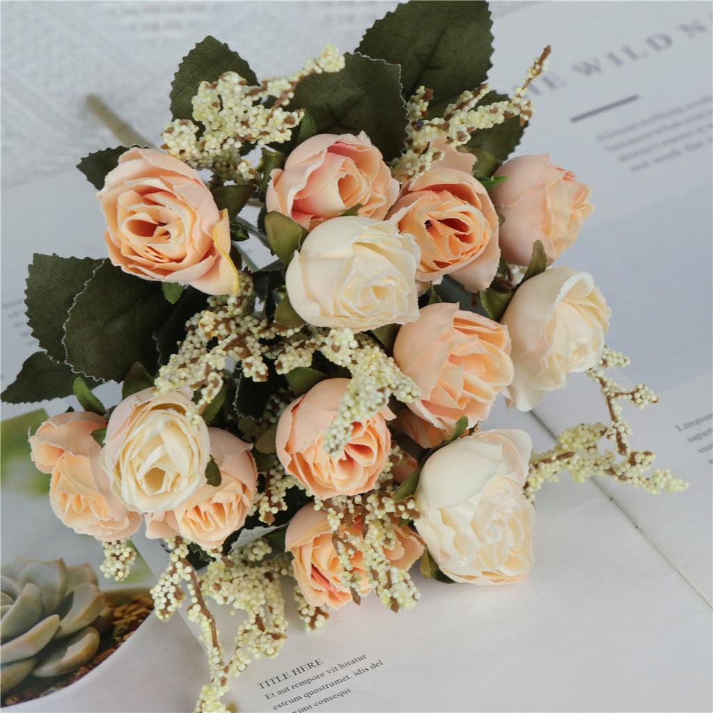 Rosas artificiales de 11" 15 cabezas para bodas y eventos
