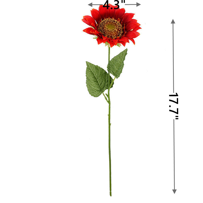 Girasoles artificiales de 17" para jardín, balcón y terraza
