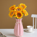 Girasoles artificiales de 17" para jardín, balcón y terraza - Amarillo