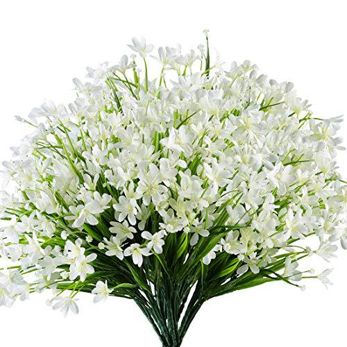 Narcisos artificiales con resistencia a los rayos UV de 14" x 9" 8 piezas para jardín, balcón y terraza