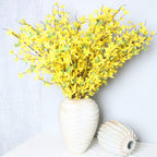 Orquídeas artificiales de 24" x 12" para decoración del hogar, eventos y escaparates - Amarillo