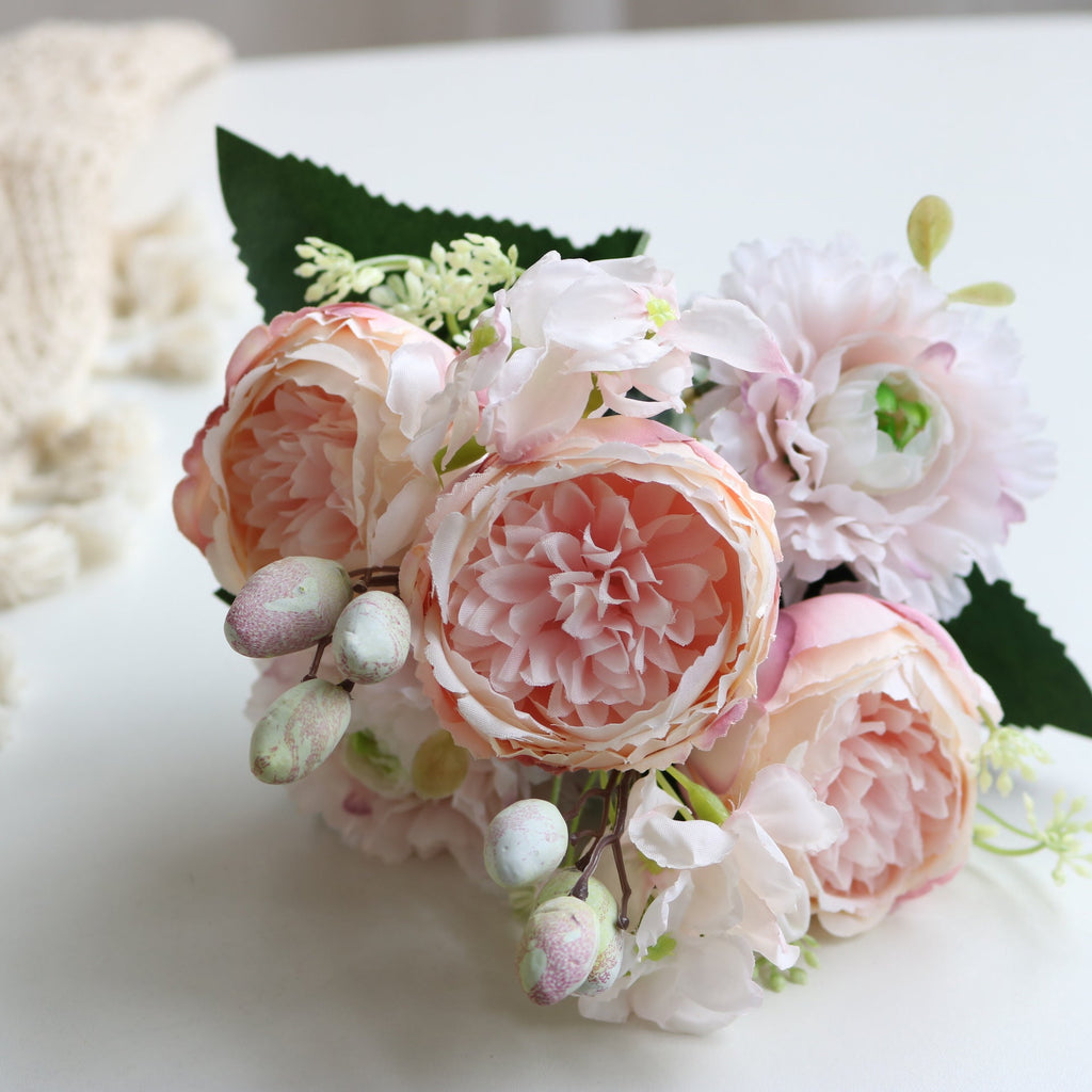 Peonías artificiales de 12" para bodas y eventos