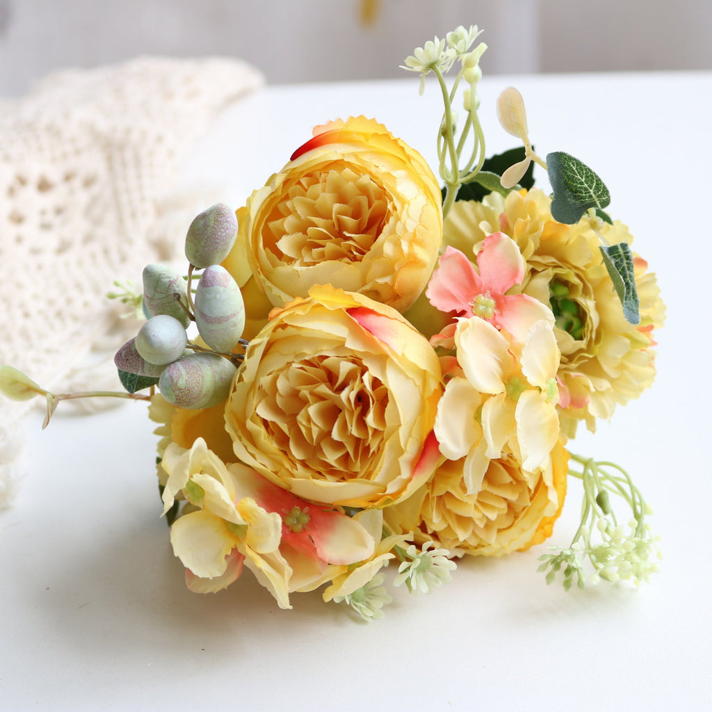 Peonías artificiales de 12" para bodas y eventos