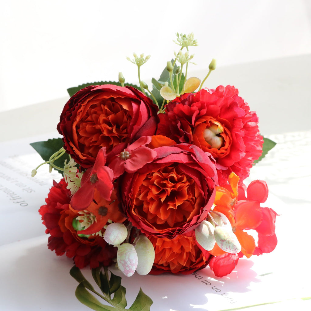 Peonías artificiales de 12" para bodas y eventos