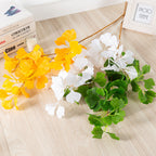 Tallos artificiales con tacto real de 35" para bodas y eventos - Amarillo