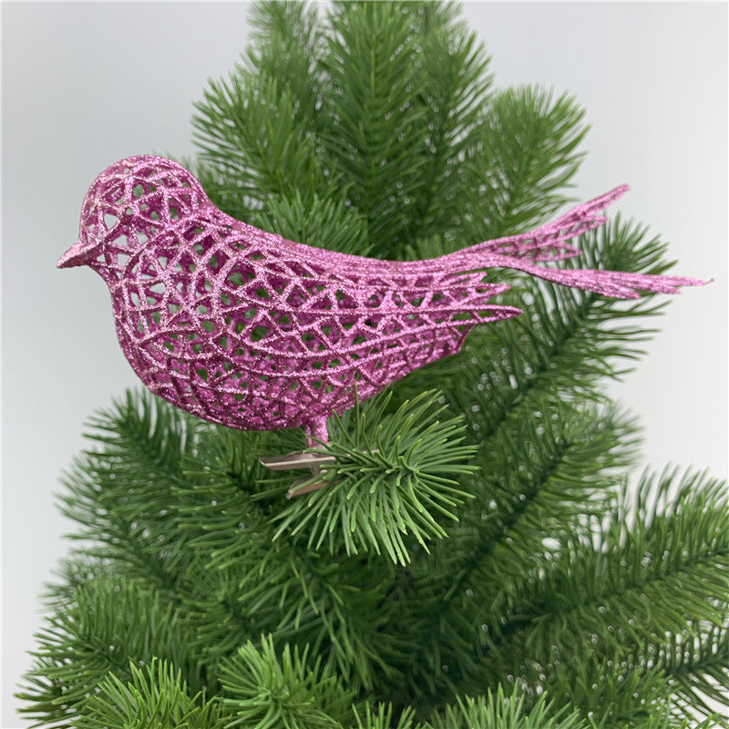 Adorno festivo artificial de 6" para decoración navideña - Rosa
