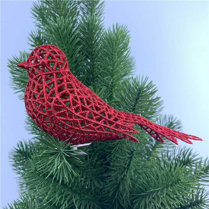 Adorno festivo artificial de 6" para decoración navideña - Rojo