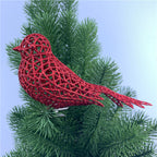 Adorno festivo artificial de 6" para decoración navideña - Rojo