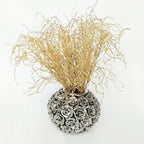 Arbusto artificial de 17" para decoración navideña - Plateado