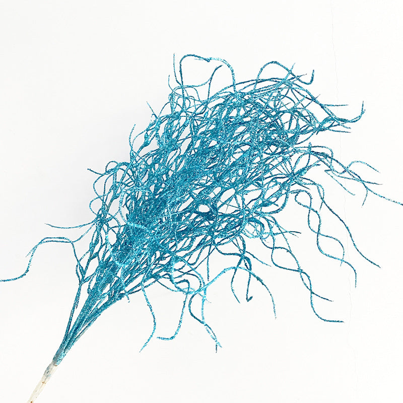 Arbusto artificial de 17" para decoración navideña - Azul