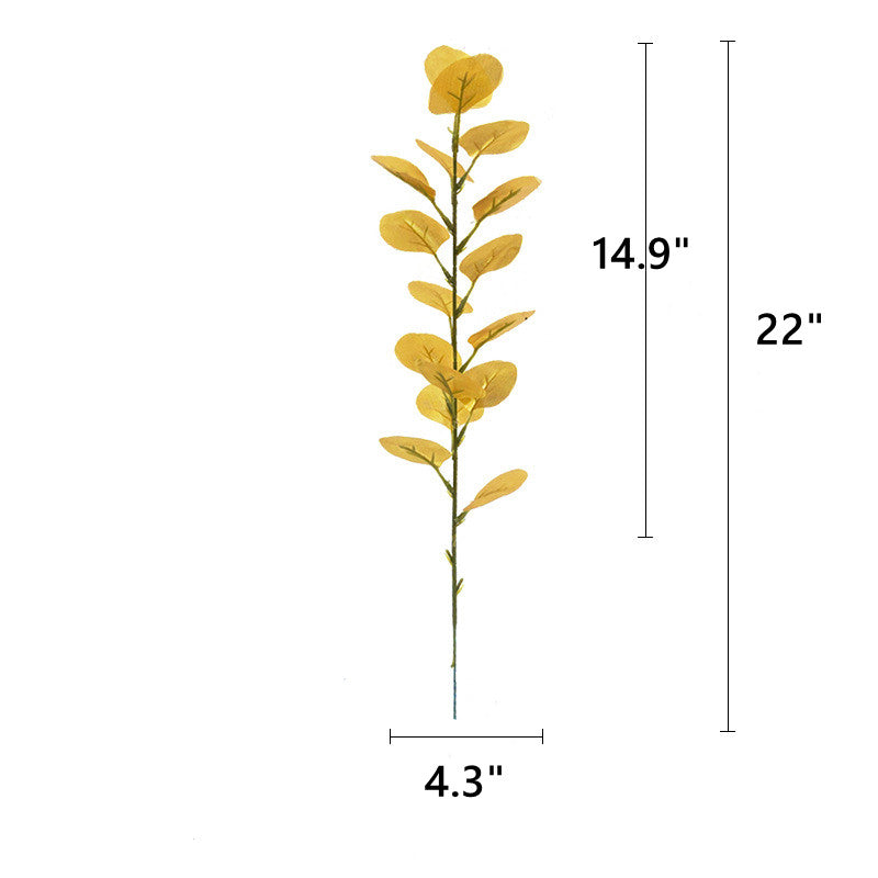 Hojas de palmera artificiales con resistencia a los rayos UV para jardín, balcón y terraza - Eucalyptus arbusto