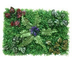 Boj artificial con resistencia a los rayos UV de 24" x 16" 12 piezas para jardín, balcón y terraza - Verde 1