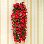 Flores artificiales con resistencia a los rayos UV de 35" x 20" 2 piezas para jardín, balcón y terraza