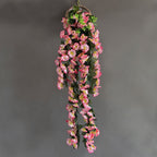Campanillas artificiales con resistencia a los rayos UV de 33" 2 piezas para jardín, balcón y terraza - Fucsia