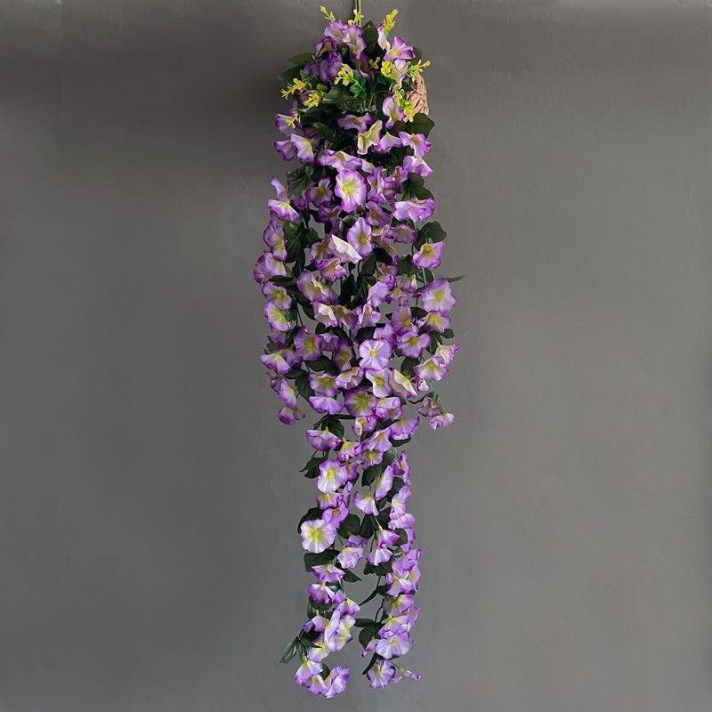 Campanillas artificiales con resistencia a los rayos UV de 33" 2 piezas para jardín, balcón y terraza - Rojo