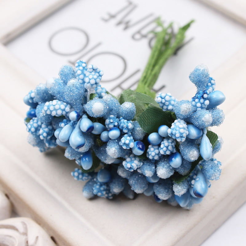 Bayas artificiales de 4" x 8" 12 piezas para bodas y eventos - Egg's azul