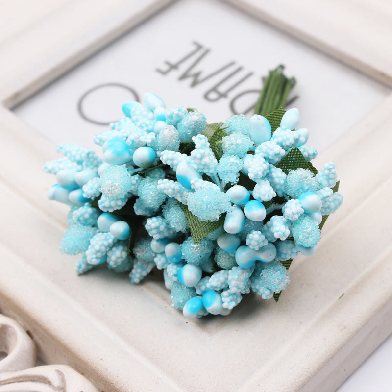 Bayas artificiales de 4" x 8" 12 piezas para bodas y eventos - Azul empolvado