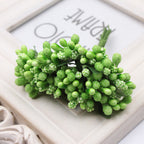 Bayas artificiales de 4" x 8" 12 piezas para bodas y eventos - Army verde