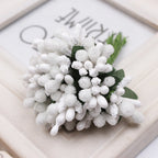 Bayas artificiales de 4" x 8" 12 piezas para bodas y eventos - Crema