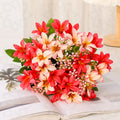 Lirios artificiales de 12" para arreglos florales y proyectos DIY - Azul