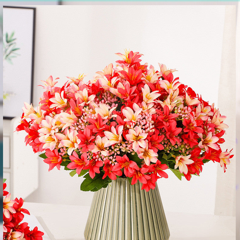 Lirios artificiales de 12" para arreglos florales y proyectos DIY - Rojo