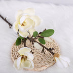 Magnolias artificiales con tacto real de 27" para bodas y eventos - Rosa