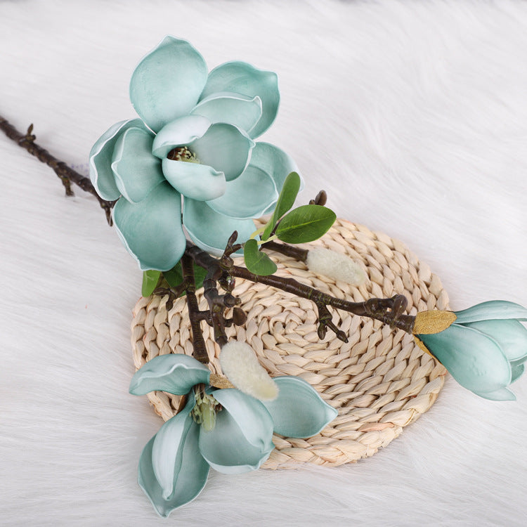 Magnolias artificiales con tacto real de 27" para bodas y eventos