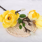Magnolias artificiales con tacto real de 27" para bodas y eventos