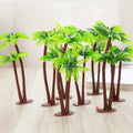 Hojas de palmera artificiales de 5" x 2" 10 piezas para decoración del hogar, eventos y escaparates - Verde
