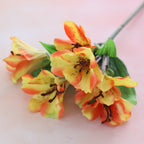 Tulipanes artificiales con resistencia a los rayos UV de 14" x 6" para jardín, balcón y terraza