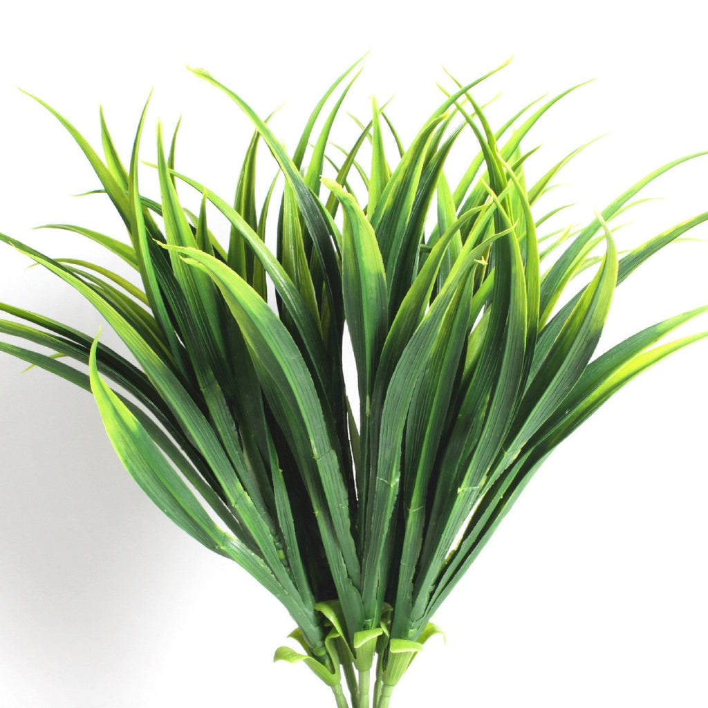 Césped ornamental artificial con resistencia a los rayos UV de 17" x 7" 8 piezas para jardín, balcón y terraza