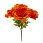 Peonías artificiales para decoración de interiores - Naranja