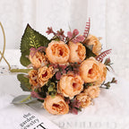 Peonías artificiales de 11" para arreglos florales y proyectos DIY - Dusty blanco