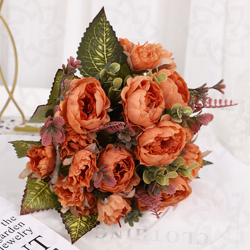 Peonías artificiales de 11" para arreglos florales y proyectos DIY - Dusty champán