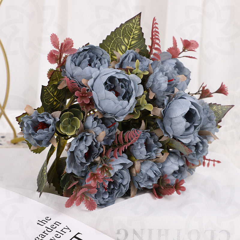 Peonías artificiales de 11" para arreglos florales y proyectos DIY - Dusty morado