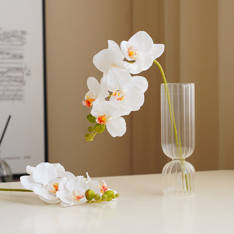 Orquídeas phalaenopsis artificiales con tacto real de 17" para bodas y eventos - Blanco