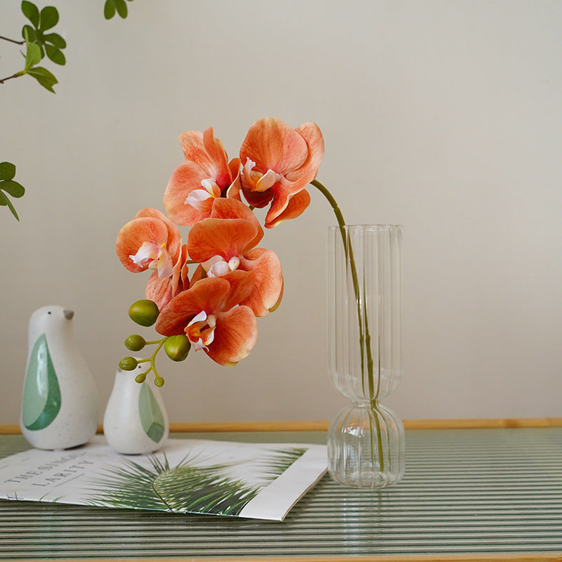 Orquídeas phalaenopsis artificiales con tacto real de 17" para bodas y eventos - Rosa