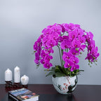 Orquídeas phalaenopsis artificiales con tacto real de 38" para bodas y eventos - Fucsia