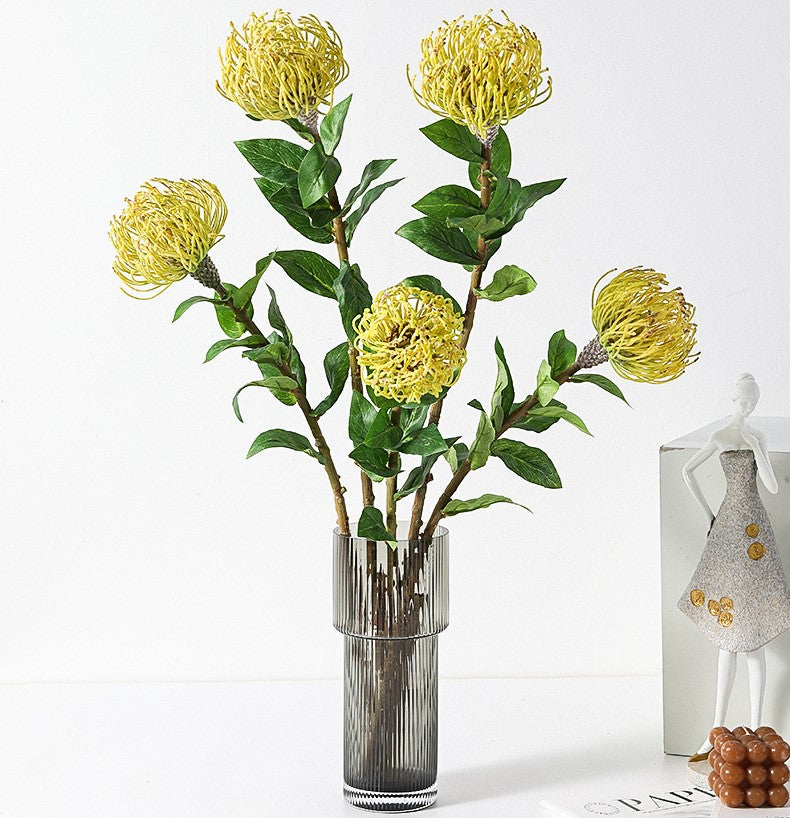 Rosas artificiales de 30" para bodas y eventos - Amarillo