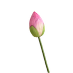 Lotos artificiales con tacto real para decoración del hogar, eventos y escaparates - 28" rosa half open bud