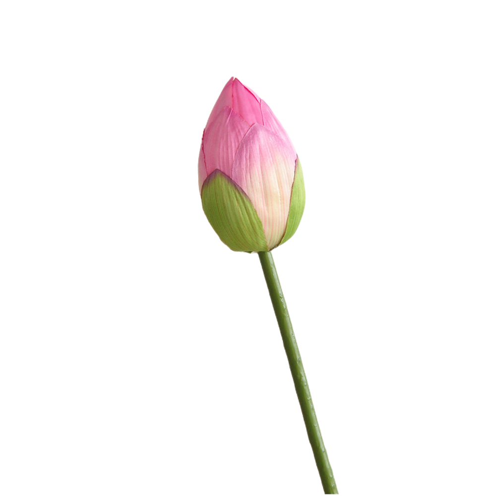 Lotos artificiales con tacto real para decoración del hogar, eventos y escaparates - 28" rosa half open bud
