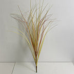 Césped ornamental artificial con resistencia a los rayos UV 10 piezas para jardín, balcón y terraza - 27.5" Amarillo/verde