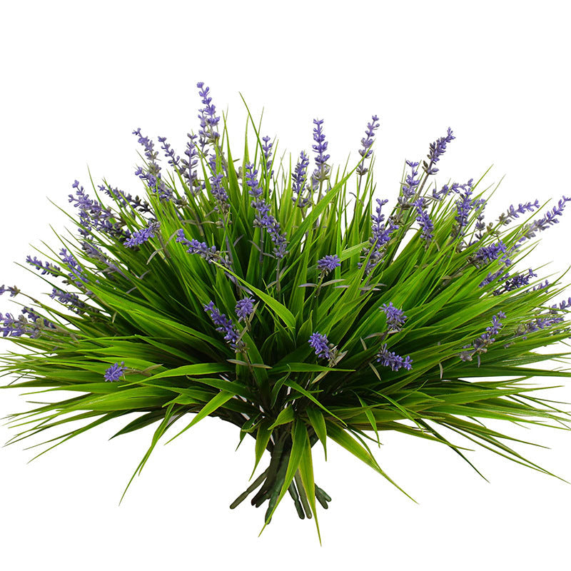Lavanda artificial con resistencia a los rayos UV de 14" x 7" 24 piezas para jardín, balcón y terraza