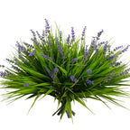Lavanda artificial con resistencia a los rayos UV de 14" x 7" 24 piezas para jardín, balcón y terraza