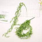 Planta artificial con resistencia a los rayos UV para jardín, balcón y terraza - 3 branches senecio rowleyanus