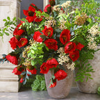 Amapolas artificiales de 18" para bodas y eventos - Naranja