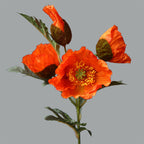 Amapolas artificiales de 18" para bodas y eventos - Rojo