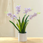 Narcisos artificiales de 13" para jardín, balcón y terraza - Morado